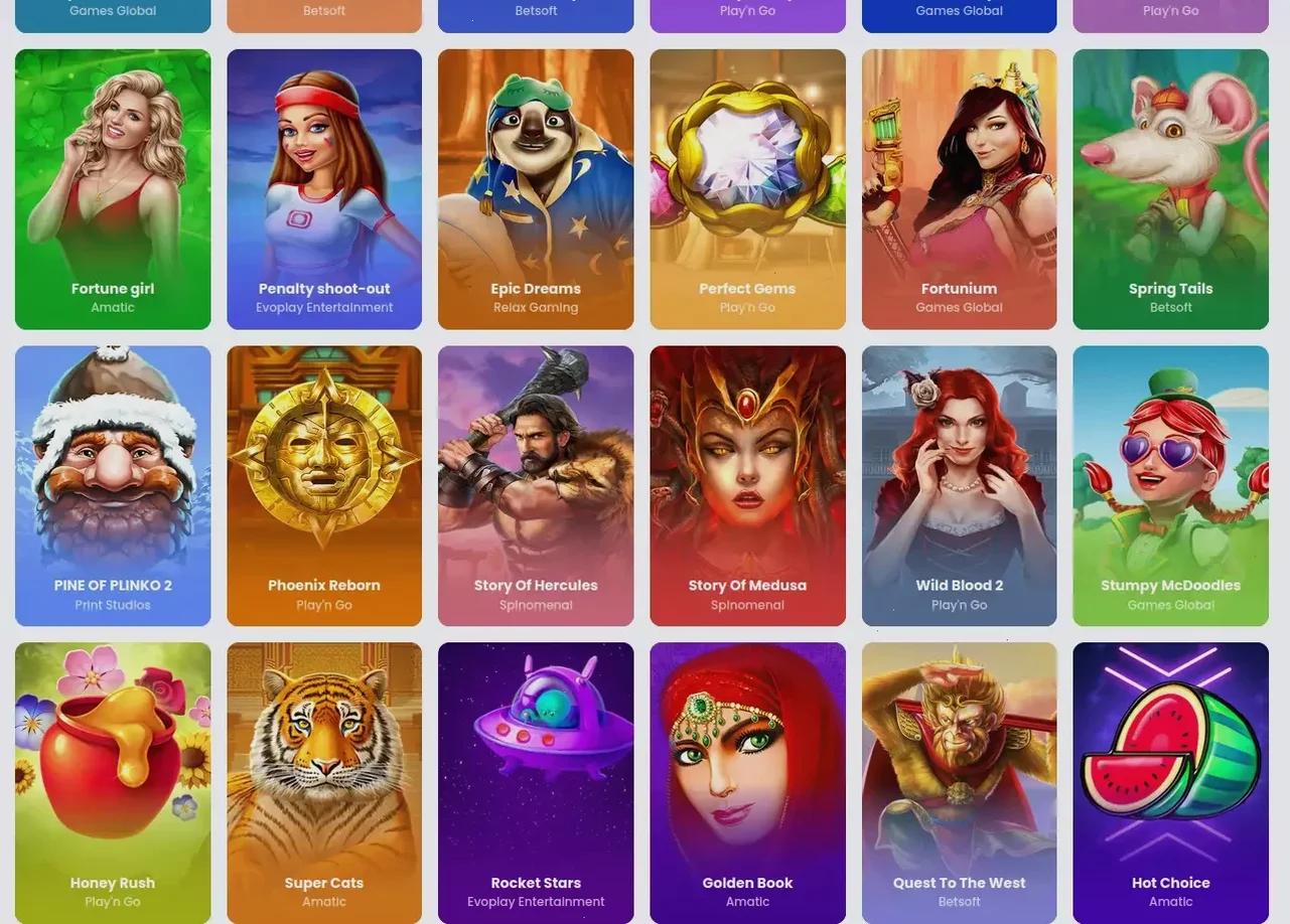 Игровой интерфейс казино Битстарз